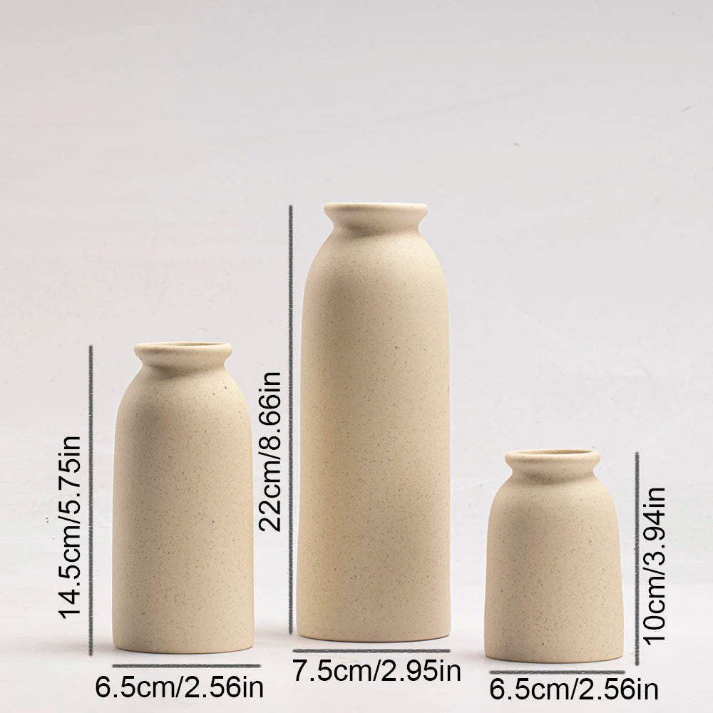 Rustic Boho Flower Vase - Set of 3