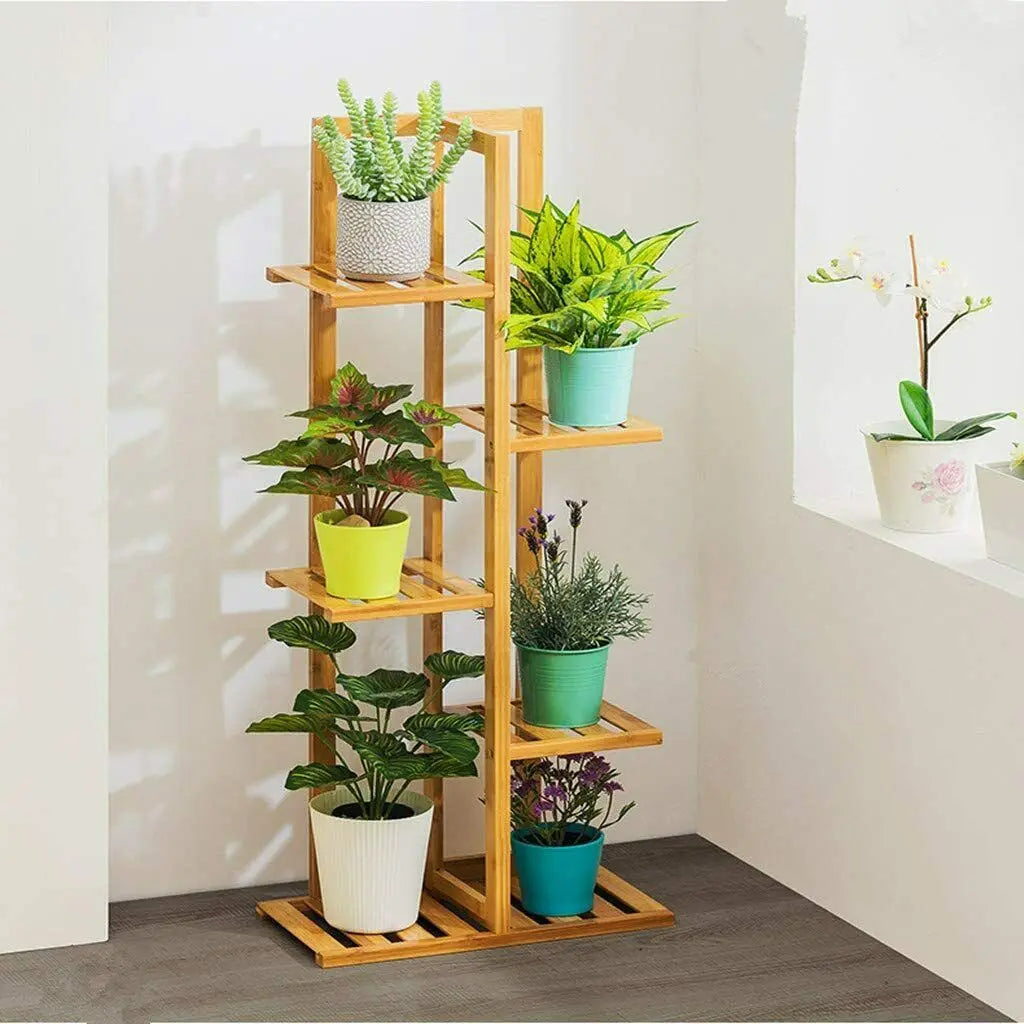 Bamboo Plant Stand for Indoor Outdoor
