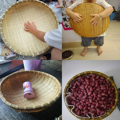 Bamboo Woven Dustpan Storage Basket Bamboo Product Basket Storage Basket Wash Vegetables Drain Water To Rice Basket Fruit Basket