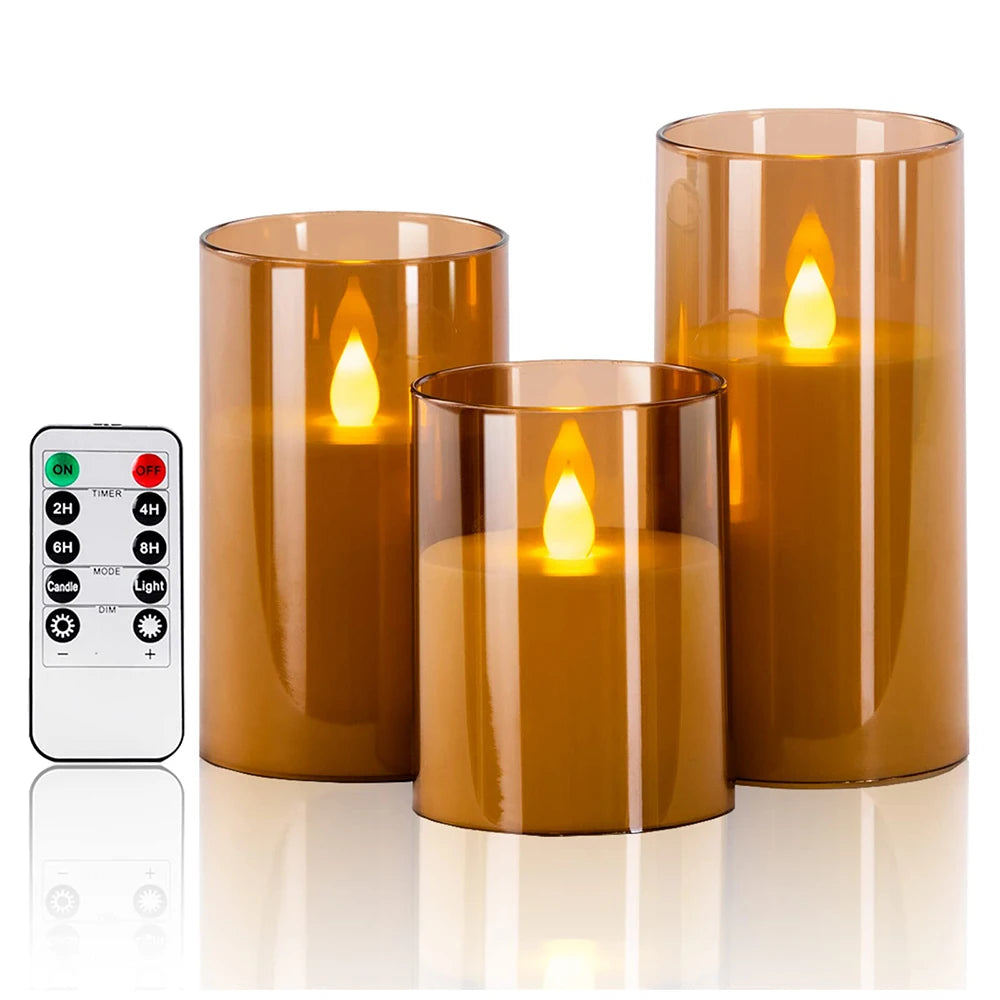 LED Flameless Candle Set of 3