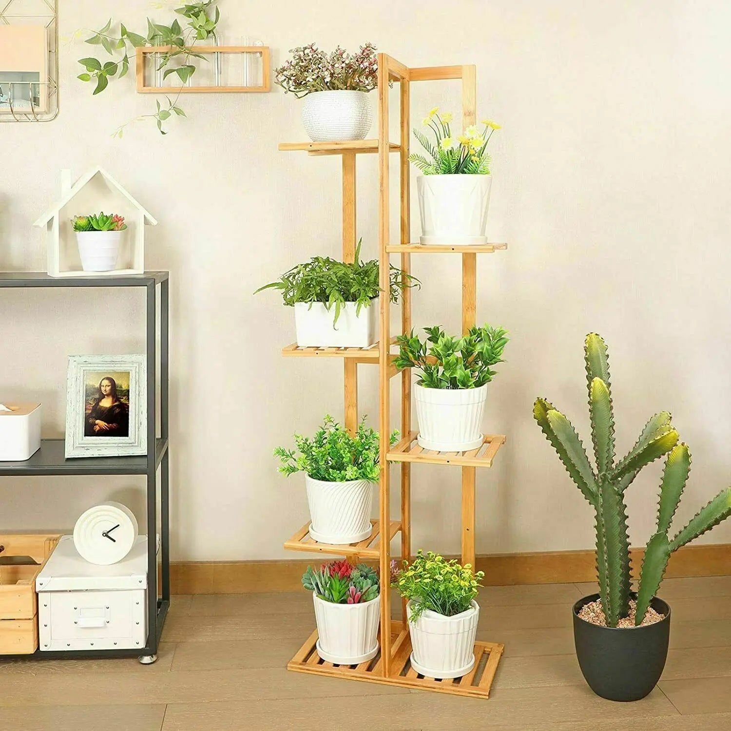Bamboo Plant Stand for Indoor Outdoor