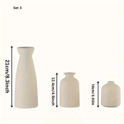 Rustic Flower Vases - Set of 3