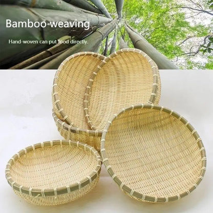 Bamboo Woven Dustpan Storage Basket Bamboo Product Basket Storage Basket Wash Vegetables Drain Water To Rice Basket Fruit Basket