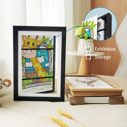 Children Art Frames Magnetic Front Open Changeable Kids Frametory for Poster Photo Drawing Paintings Pictures Display Home Decor