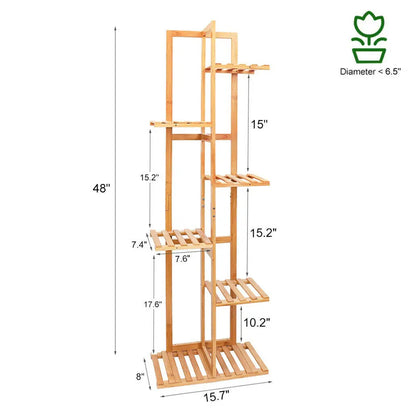 Bamboo Plant Stand for Indoor Outdoor