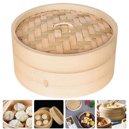 Kitchen Bamboo Steamer Convenient Seafood Tools Chinese Dim Sum Steaming Basket Dessert Buns Making Household