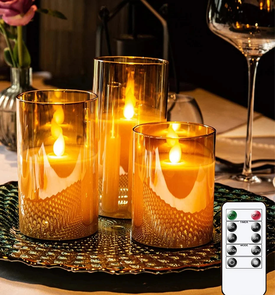 LED Flameless Candle Set of 3