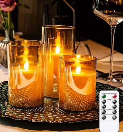 LED Flameless Candle Set of 3