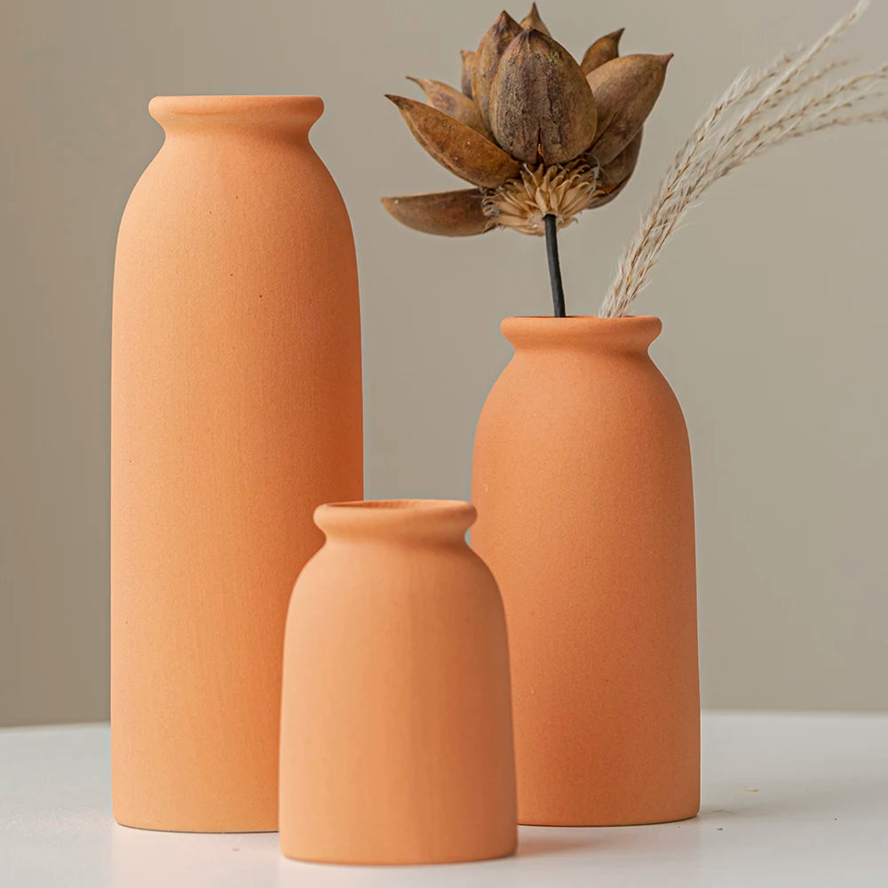 Rustic Boho Flower Vase - Set of 3