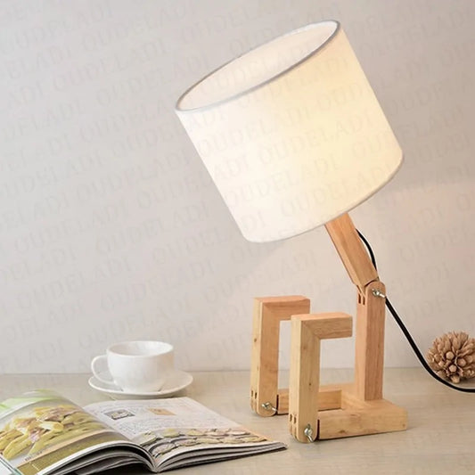 Bamboo Robot Table Lamp